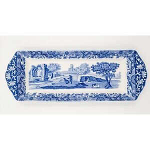 Set of 2 Spode Blue Italian 9-inch Rectangular Small Trays - Made in England